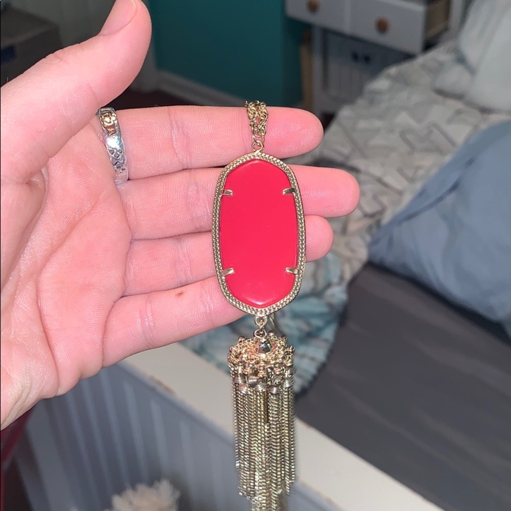Kendra Scott Rayne Necklace in Bright Red